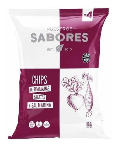Chips Batatas Y Remolachas Nuestros Sabores 80g Sal Marina