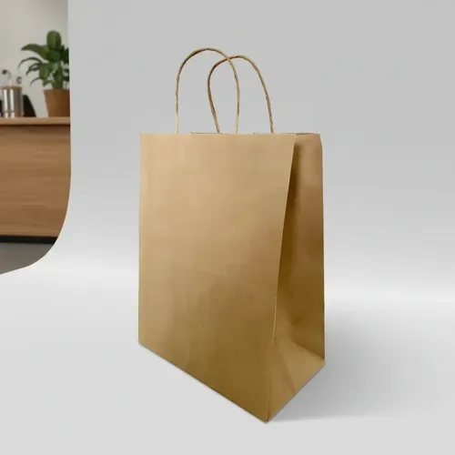 Sacola Papel Kraft Delivery Grande 31x30x19cm 50un
