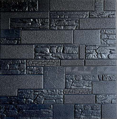 Panel 3d Suave Autoadhesiva Espuma Gris 70x70cm 10 Pzs.