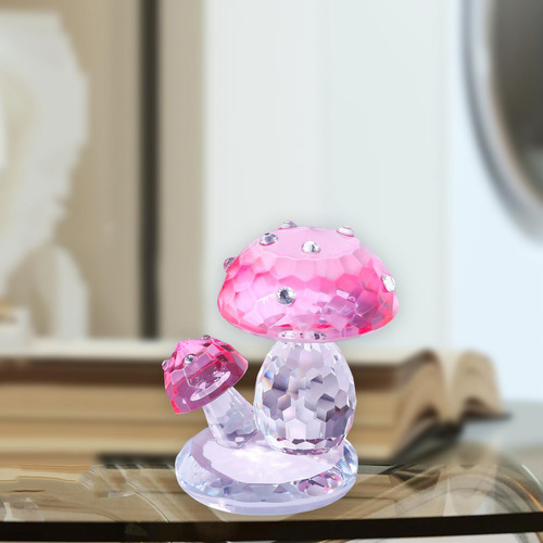Imitation Crystal Statue Art Craft Red Collection Rosa