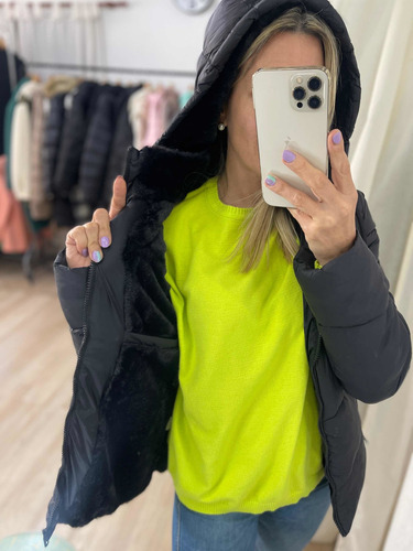 Imagen 6 de 10 de Campera Puffer Forrada En Piel The Big Shop