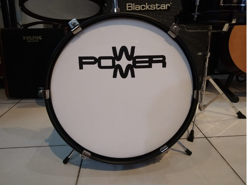 Bateria Infantil Power M 3 Cuerpos Madera Platillo Soporte