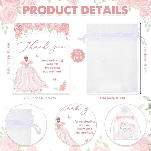 Maxcheck Juego De 25 Regalos De Fiesta De Quinceañera Para I