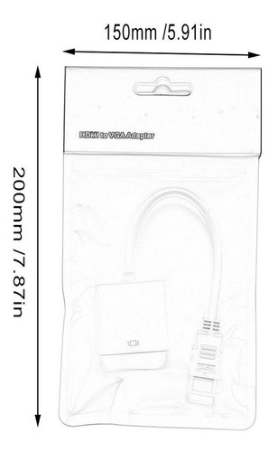 Hdmi Macho Para Vga Fêmea Cabo De Vídeo Cabo Adaptador 1