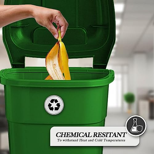 Conjunto De 2 Calcomanías De Basura Y Reciclaje | Uv Estable