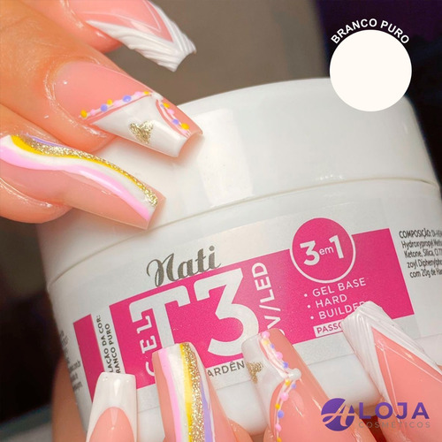 Imagem 2 de 4 de Alongamento Nati - Gel T3 Branco Puro