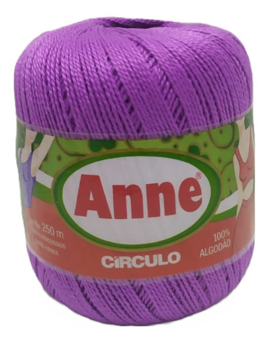 Linha Anne 250 Metros Circulo Para Crochê, Tricô E Amigurumi Cor Roxo Cítrico - 6567