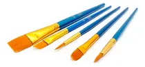 Comprar Set De Pinceles Cbx Acrilico Oleo Barnices X 5 Surtidos!