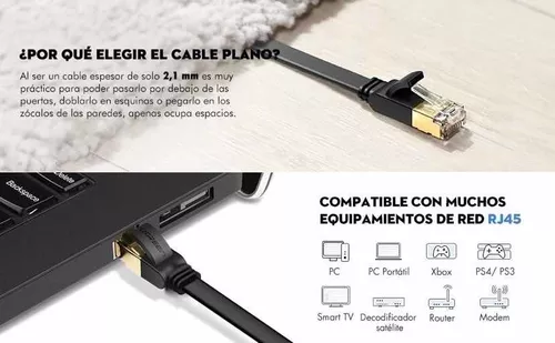 CAT7 Cable Ethernet De Alta Velocidad 10Gbps RJ45 De Red LAN CAT 7 Internet  Para Router De PC