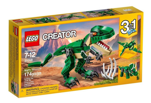 Kit Lego Creator 3en1 Grandes Dinosaurios 31058 174 Piezas