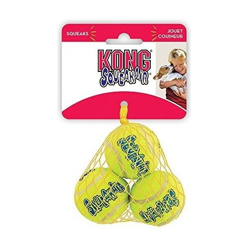Kong Air Dog Squeakair Dog Toy Pelotas De Tenis Pequeño Paqu