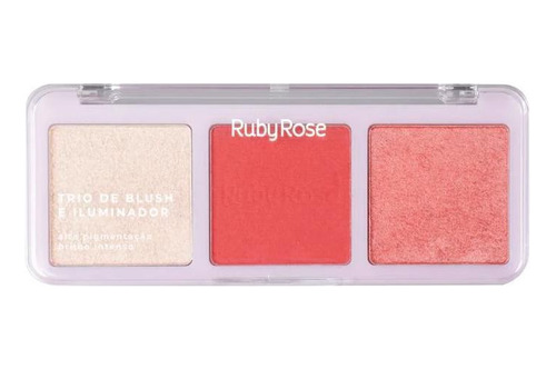 Trio De Blush E Iluminador Ruby Rose 20,8g