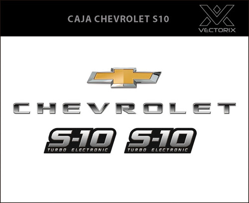 Calcos Chevrolet Portón S10 + Laterales Caja