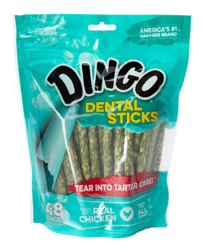 Snack Para Perros Dingo Dental Stix De Pollo X48 Und
