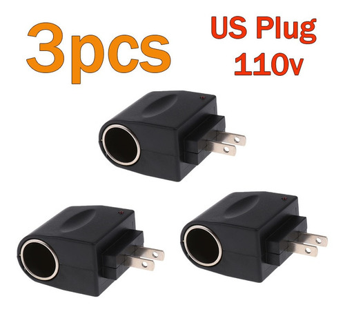 3pzas Convertidor Adaptador Ac A 12v Dc (enchufe De Ee. Uu.)