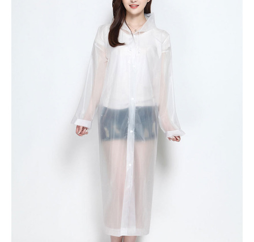Poncho De Lluvia Eva De Moda Impermeable Reutilizable Transp