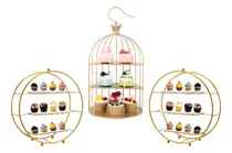 Comprar Set 3 Porta Cupcakes Bases Para Tortas Alzadores Candy Bar
