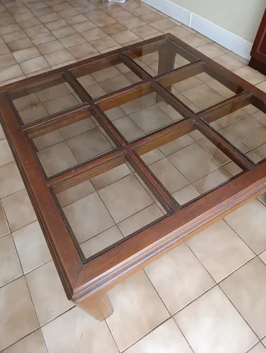 Mesa De Centro Con Vidrio (Usado)