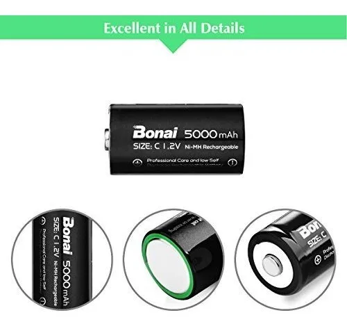 Células C Recargables C Células C 5000mah 1 2v Ni Mh ...