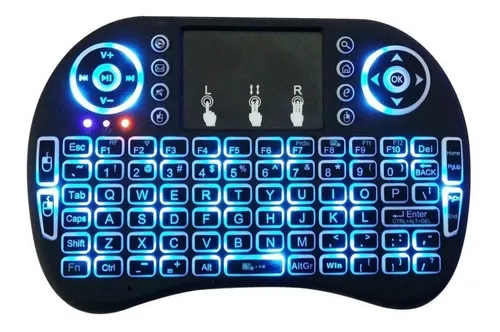 Mini Teclado Inalámbrico Retroiluminado para Smart TV , Portátil, PC  GENERICO