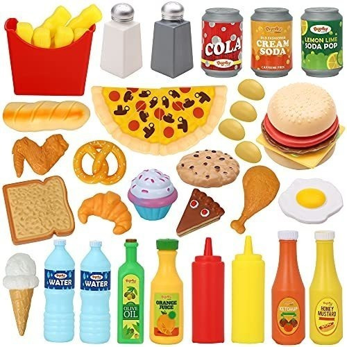 45 Piezas De Juegos De Comida De Juego Niños  Cocina  ...