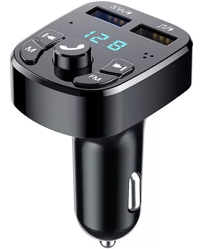 Transmisor FM Bluetooth para automóvil, adaptador de radio inalámbrico,  reproductor de música para automóvil, receptor de automóvil con Bluetooth  FM
