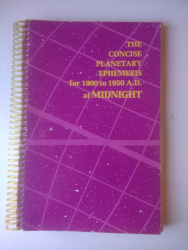 The Concise Planetary Efeméride For 1900 To 1950 At Midnight