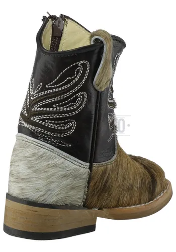 Botas vaqueras de piel de vaca clearance