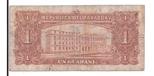Liquido Billete De Paraguay. 1 Guaraní 1952 Firma A Mano (Usado)