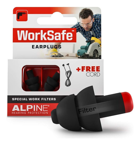 Alpine Worksafe - Tapones Para Los Oidos Reutilizables Para