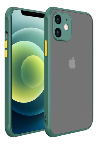 Funda Zezhou Para iPhone 12 Green N Yellow