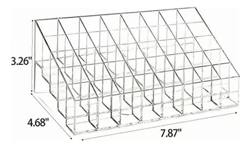 Soporte para lápices labiales de 40 rejillas, acrílico transparente,  organizador de lápices labiales y estuche de almacenamiento para brillo de  labios, tubos de lápiz labial