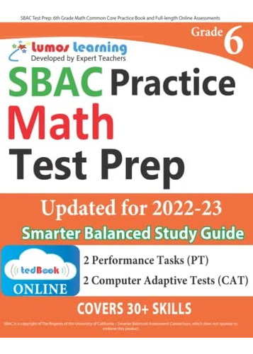 Libro: Sbac Test Prep: 6th Grade Math Common Core Practice