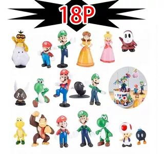 Super Mario Bros, Luigi, Yoshi, 18 Piezas