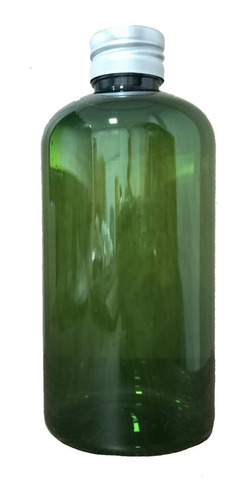 Botella Pet Verde De 250ml Rosca 24, Tapa De Aluminio X100