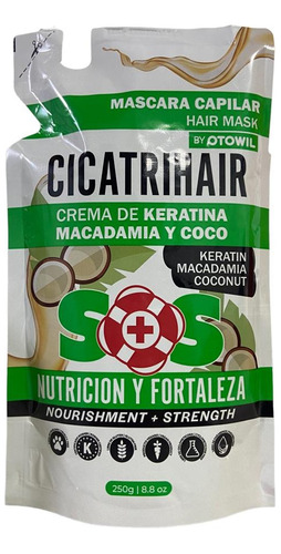 Doypack Keratina Cicatrihair Macadamia Coco Repuestox250g