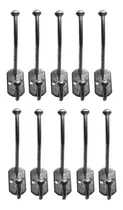 Comprar Ganchos Percheros Dobles De Aluminio Kit X 10 + Tornillos !!