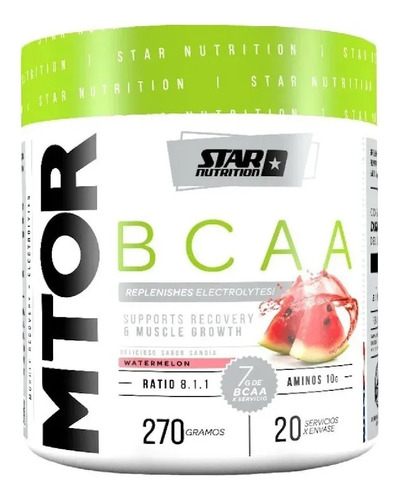 Aminoacidos Mtor Bcaa 270 Gr Star Nutrition