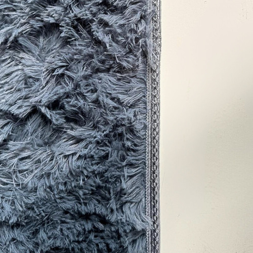 Alfombra Peluda Shaggy Gris 200x220