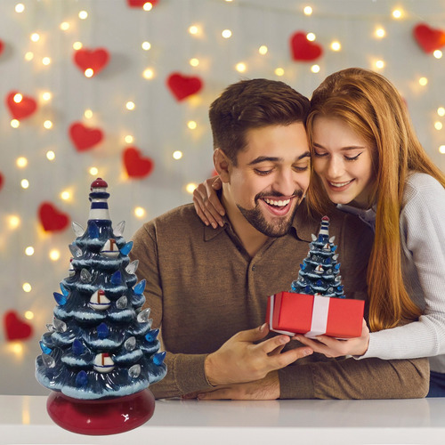 Adornos Decorativos De Cerámica Con Forma De Árbol De Navida