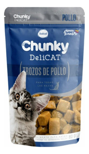 Chunky Delicat Trozos Pavo Y Pollo | Comida Gatos 100 G 4x3