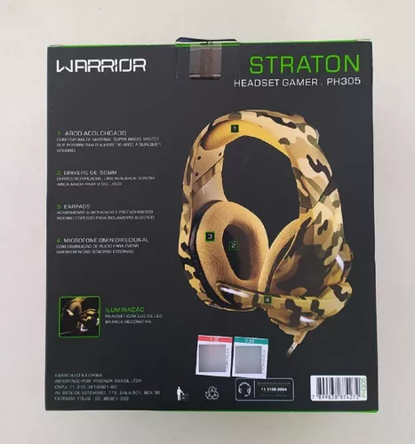 Headset Gamer Warrior - Straton USB 9247 - Canaltech Ofertas