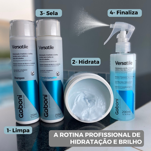 Shampoo Hidratação Imediata E Brilho Lamelar 250ml Versatile