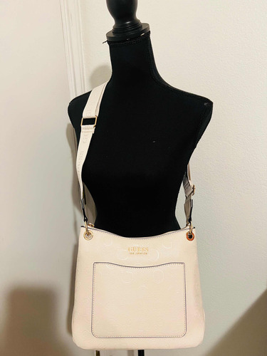 Bolsa Guess Estilo Satchel Color Marfil Original Nueva 347