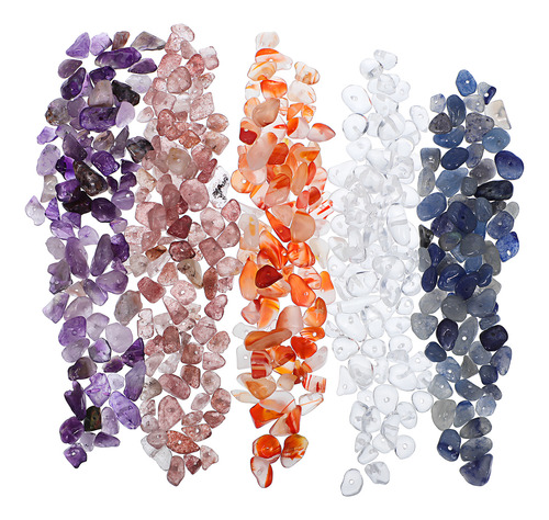 Paquete De 5 Bolas De Cristal Con Forma De Grava De Colores