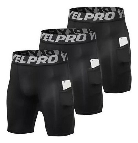 . Pack De 3 Pantalones Cortos De Compresión Para Hombres