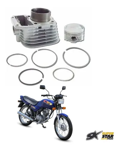 Kit Cilindro Honda CG Titan A Modelo Original cg 125 modelo 1999 Kit Cilindro Honda CG Titan A Modelo Original