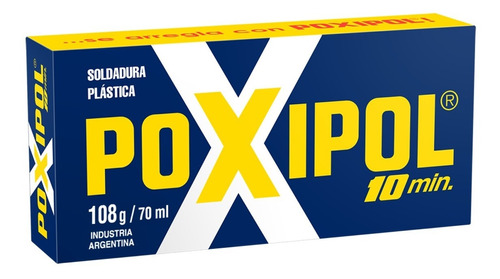 Imagen 1 de 2 de Poxipol® - Soldadura Plástica - 10 Min Metálico - 108g/70ml