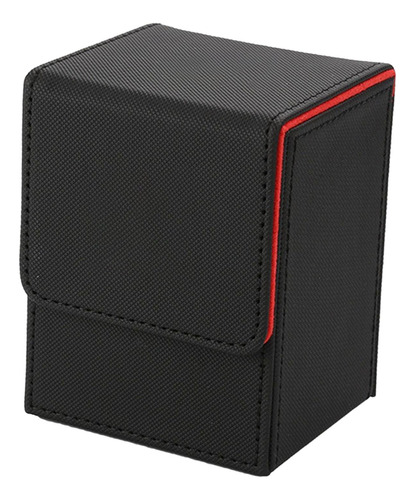 Juego De Cartas Flip Deck Box Storage 80 Cards Negro Rojo