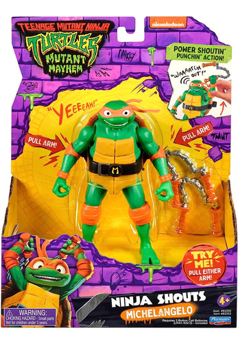 Tortuga Ninja Michelangelo Ninja Shouts